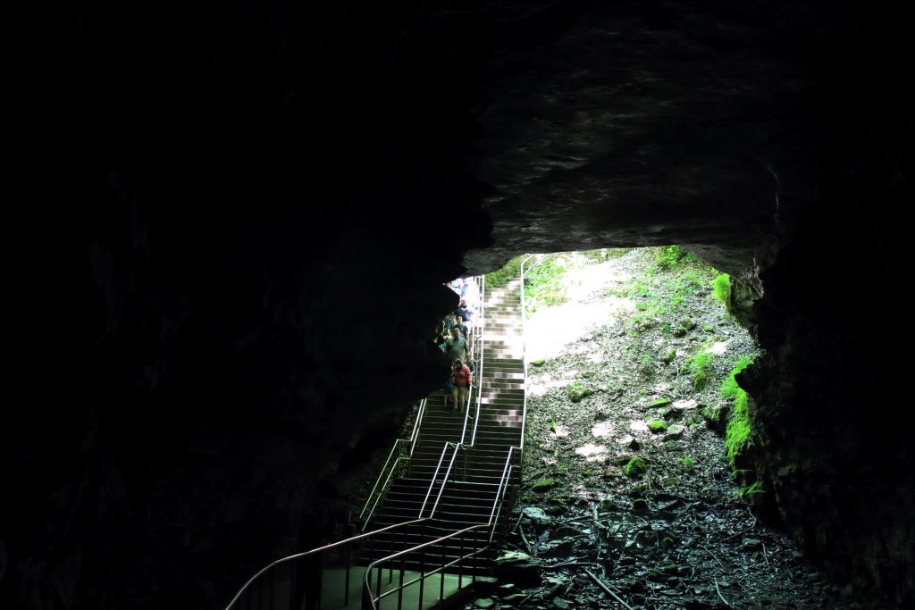 The natural entrance to the cave.