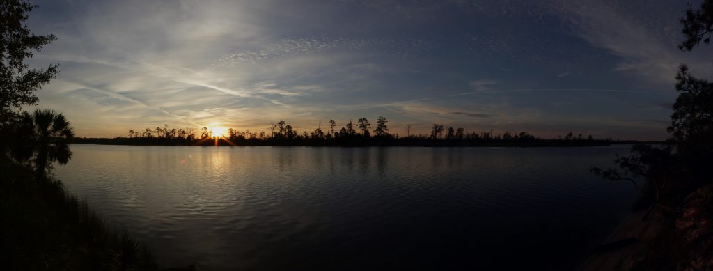 Ah yes, sunrise over the river. Just about 30 feet east of our camp.