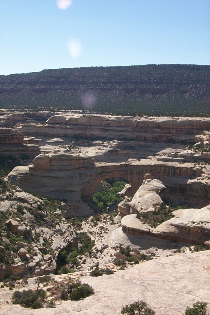 This bridge in this photo is a little hard to pick out but its pretty much in dead centre. The photo helps to show how the meander of the river would create a bridge.