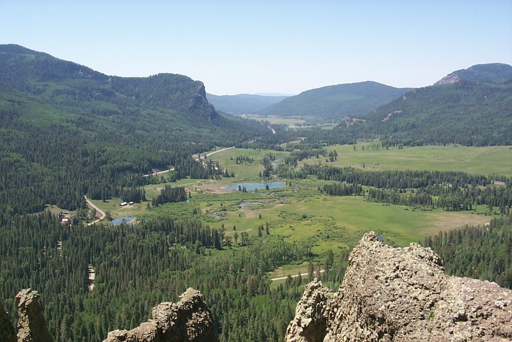 The view west from the pass over the mountains (just before you head into the heart of the Rockies).