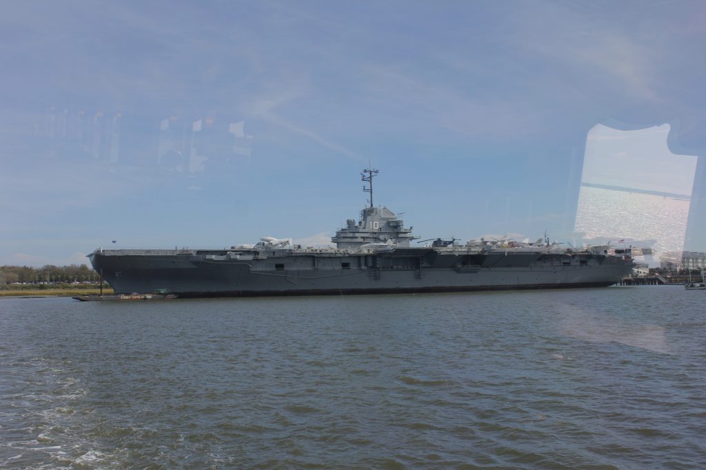 A view of the Yorktown from the ferry that was taking us out to Fort Sumter.