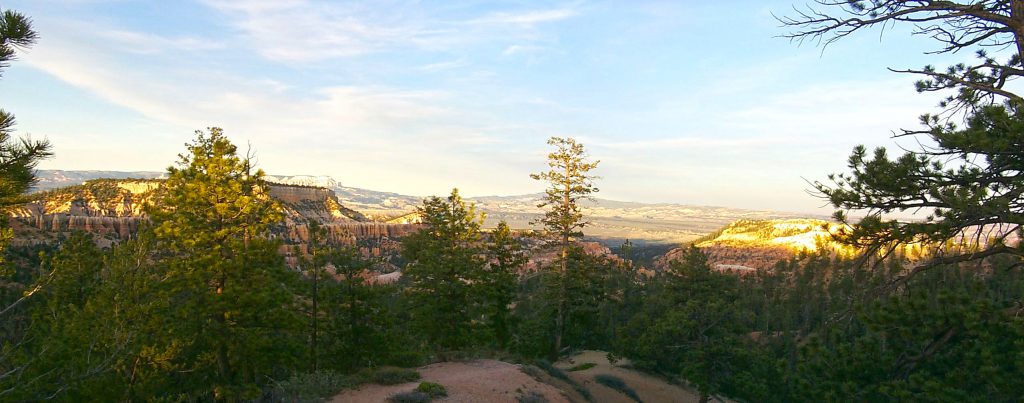Boat Mesa and the Aquarius Plateau during the Golden Time (just as the sun sets). This view is from the Rim just at our campsite.