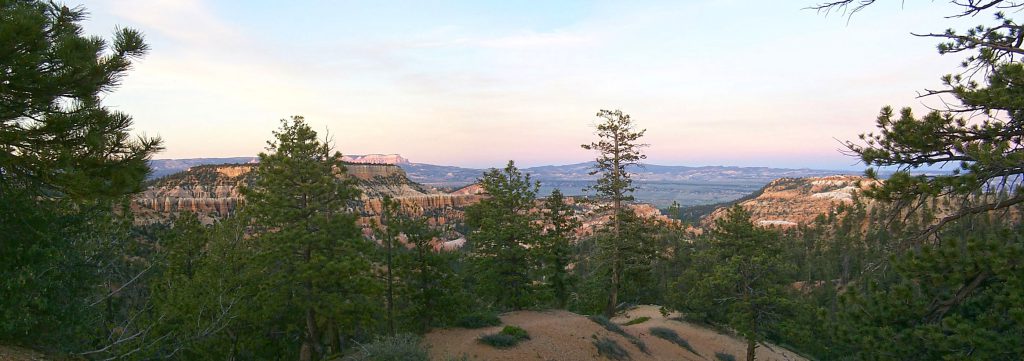 Boat Mesa and the Aquarius Plateau during the final light of the day. (From the Rim at our campsite).