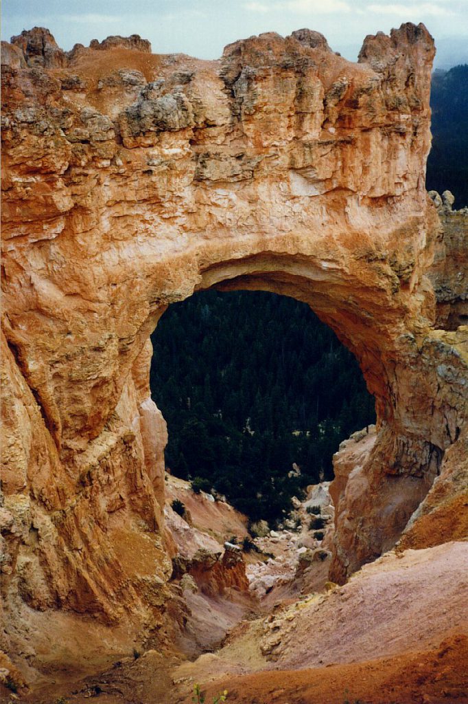 This is an example of a 'pot hole' at the side of the canyon that eventually punches a hole through the canyon wall.
