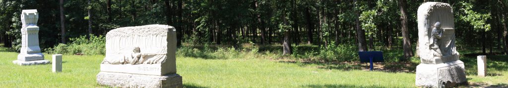 Monuments have been placed by various states to represent troops that took place in the battles and their relative positions during engagements with the enemy.