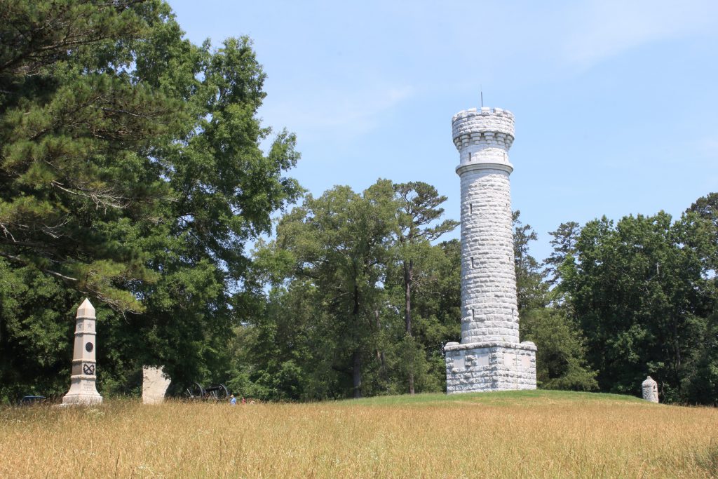 The Look-Out tower at Chickamauga. You can see a large part of the battlefield from the top of this tower.