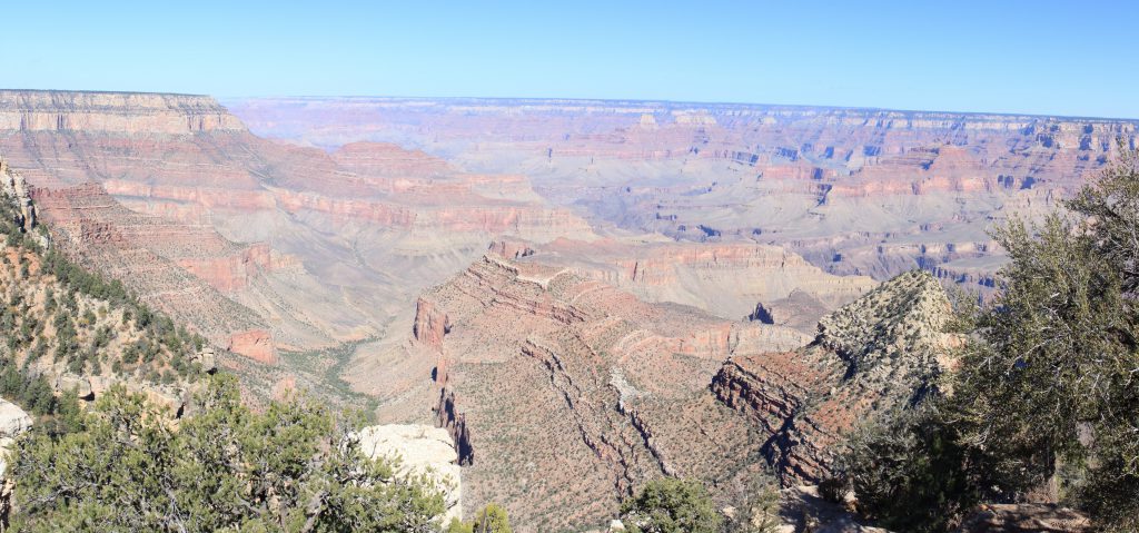 Grandview Point. Looking North West from Grandview point. The Morning Sun (behind) shows the colour of the canyon very well.