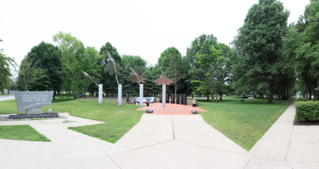 A monument in front of the museum.