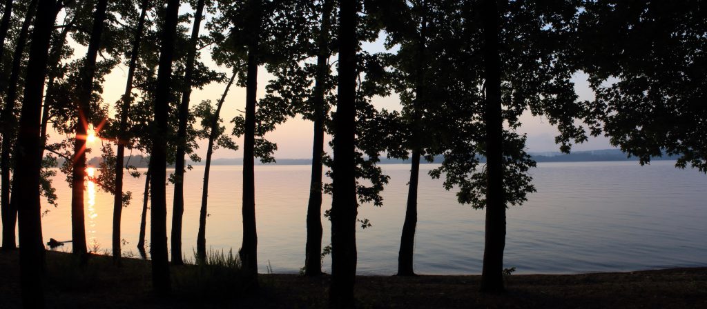 Sunrise over Kentucky Lake from our camp site on the lake's edge.