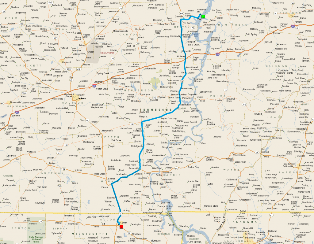 Our trip to Shiloh from Nathan Bedford Forest State Park.