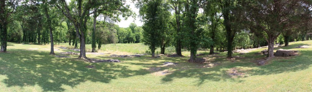 The 'river' is just beyond the flat stones shown here.