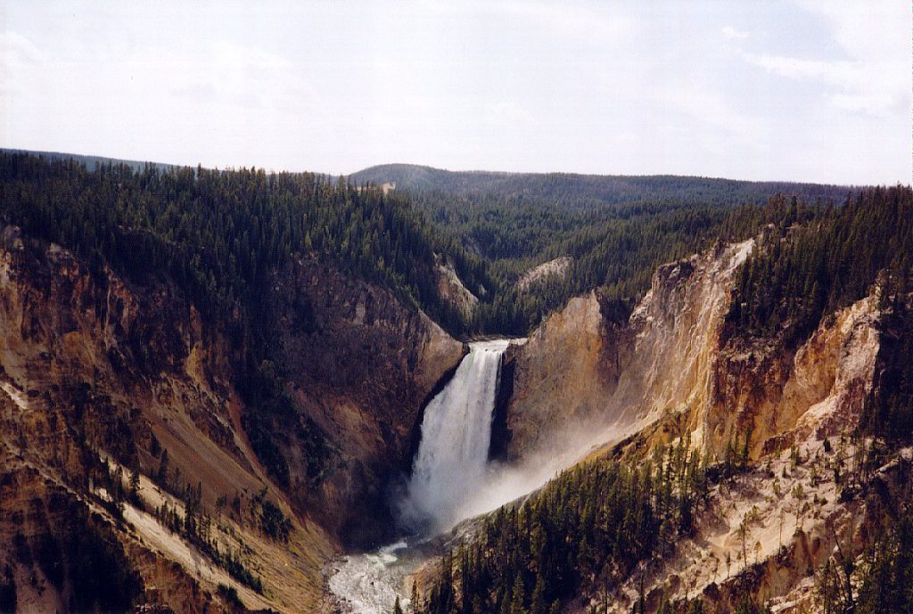 One of the two falls along the Grand Canyon of the Yellowstone.